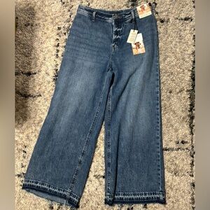 Sincerely Jules Blue Flare Wide Leg Jeans